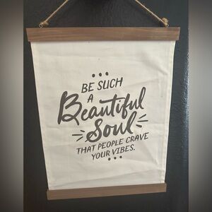 Inspirational Wall Hanging with Wooden Accents✨💫